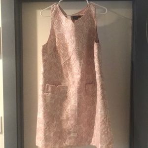 Pink brocade shift